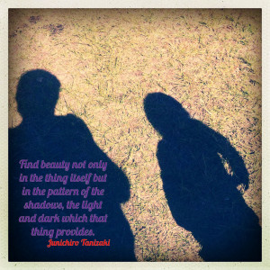 ... shadows, the light and dark which that thing provides.