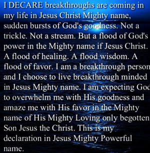 DeclareDeclaration Breakthrough, Prayer Life, Jesus Christ Joel ...