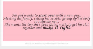 new guy.. Meeting his family, telling her secrets, giving up her ...