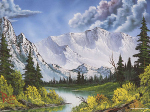 For those who don't know, Bob Ross was a painter who hosted the show ...