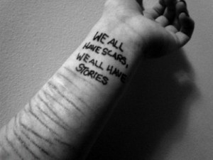 cut, cutting, depression, scars, self harm, self hate, stories