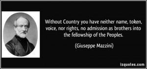 Without Country you have neither name, token, voice, nor rights, no ...