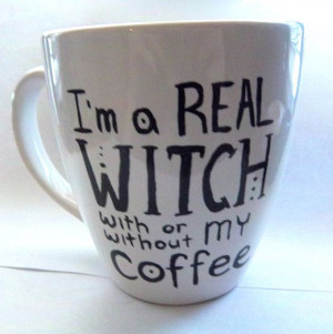 ... coffee mug with pentacle and quote FREE SHIPPING by thepurplehawk