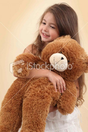 for little girl and teddy bear wallpaper little girl and teddy ...