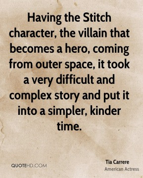 Tia Carrere - Having the Stitch character, the villain that becomes a ...