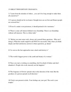 15 great thoughts by chanakya
