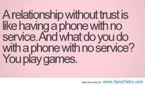 without trust you just play games