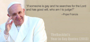 Pope Francis Gay Quote