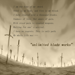 fatestay night quotes unlimited blade works blade emiya shirou swords ...