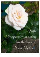Rose Sympathy Card - Loss of Mother