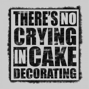 Home T-Shirts & Hoodies There's No Crying In Cake Decorating