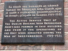the site in 1919, where the Active Service Unit of the Dublin Brigade ...