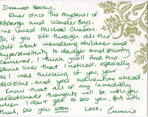 her stack—Bongo was late for dinner again. Between mother and son ...