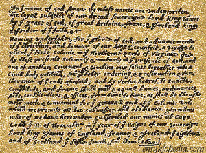 Mayflower Compact . Composed by a The Mayflower Compact 1620 quote ...