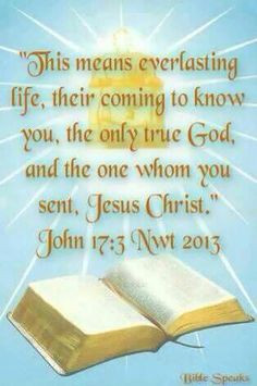 ... Acknowledgement Jehovah, John 17 3, Christ Jesus, Jehovah God, Creator