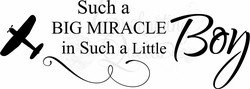 Baby Miracle Quote Miracle nursery wall quote