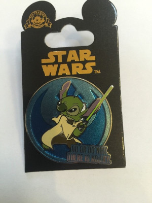 Disney New Star Wars Stitch as Yoda Quotes Pin