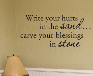 Wall-Quote-Decal-Vinyl-Sticker-Write-Your-Hurts-in-the-Sand-God ...