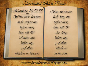 LinksterArt Bible Verses: Matthew 10:32-33