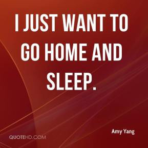 Amy Yang - I just want to go home and sleep.
