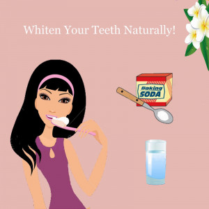 Whiten your teeth using baking soda