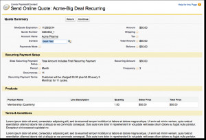 the Send Online Quote page you ll see a summary of the quote