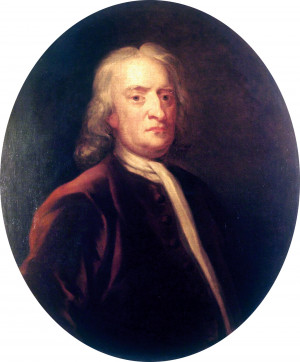 Sir Isaac Newton, portrait by John Vanderbank, c. 1725; in the