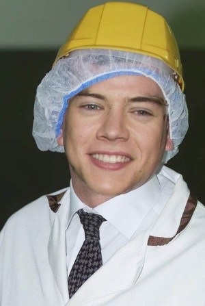 Harry Styles as a baker. 1D Fact Harry used to work in a bakery.