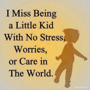carefree, easy, happy, kid, life, little, miss, quote, reality, stress ...