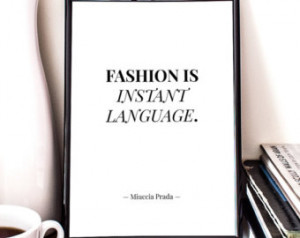 ... , Miuccia Prada Quote, Printable Art, Fashion Quote, Minimalistic