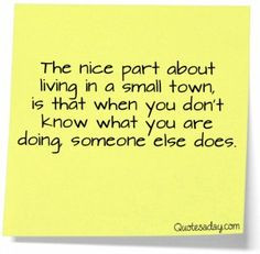 Small town quotes