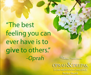 ... her own flower-adorned advice. Feels good, doesn't it? Giving