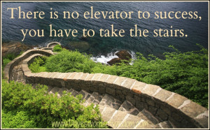 there is no elevator to success you have to take the stairs this is so ...