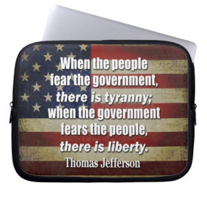 Thomas Jefferson Quote on Tyranny and Liberty Laptop Sleeves