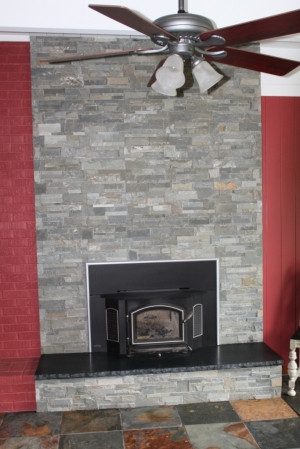 marble tile fireplace