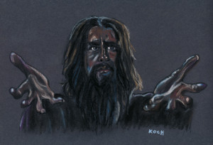 Christopher Lee from RASPUTIN, THE MAD MONK