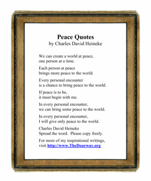 Peace Quotes For You: Peace Quotes Of The Day In Simple White Paper ...