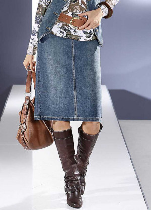 Full Length Denim Skirt...
