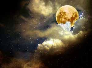art sky moon stars clouds Celestial