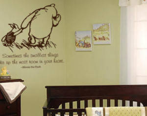 Classic Pooh - Sometimes the Smalle st Things - Baby Nursery Quote ...