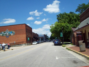 Thriving small town charm, main street...where to find? (Raleigh: big ...