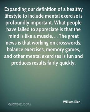 William Rice - Expanding our definition of a healthy lifestyle to ...