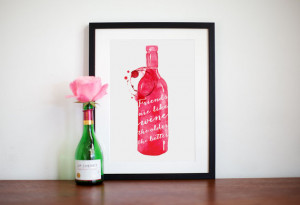 Friends Are Like Wine Print, Red Wine Poster, Best Friend Gift, Wine ...