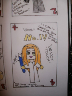 Chibi Vexen playing card Demyx Time Style by Panicno1fan