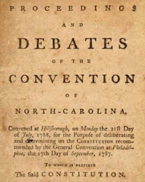 the federal Constitution at the 1788 North Carolina convention ...