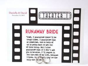 Wedding Table Number Cards - Movie Quotes and Movie Titles with your ...
