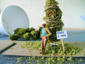 Christmas funny tree weed marijuana ganja pot bud