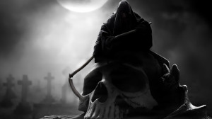 ... reaper skull weapons scythe graveyard cemetary fantasy death wallpaper