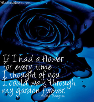 If I had a flower for every time I thought of you...I could walk ...