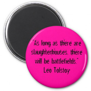 Tolstoy Vegetarian Quote Magnets